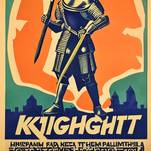 Image similar to Propaganda Poster of Medieval knight