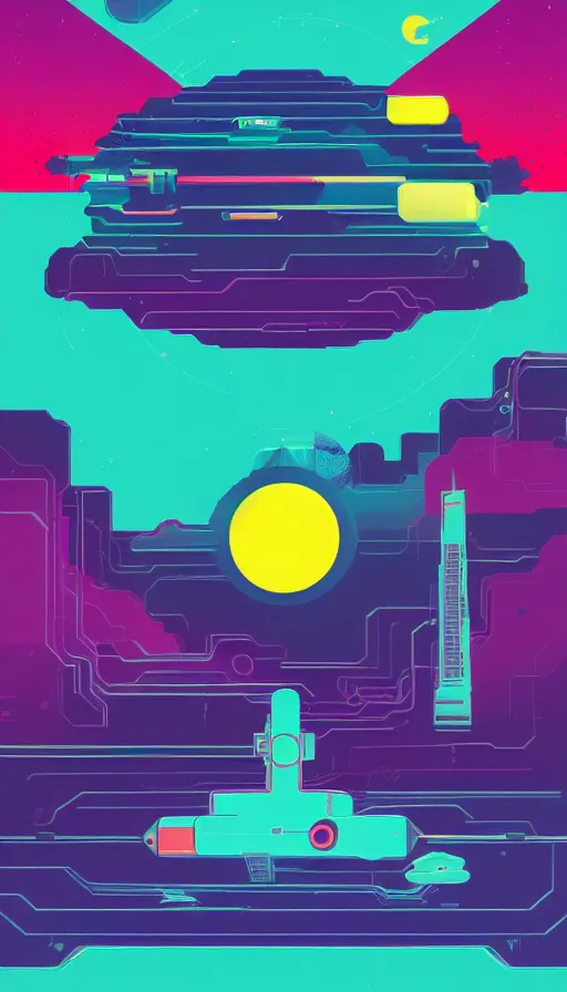 Image similar to techno artwork, by kurzgesagt,