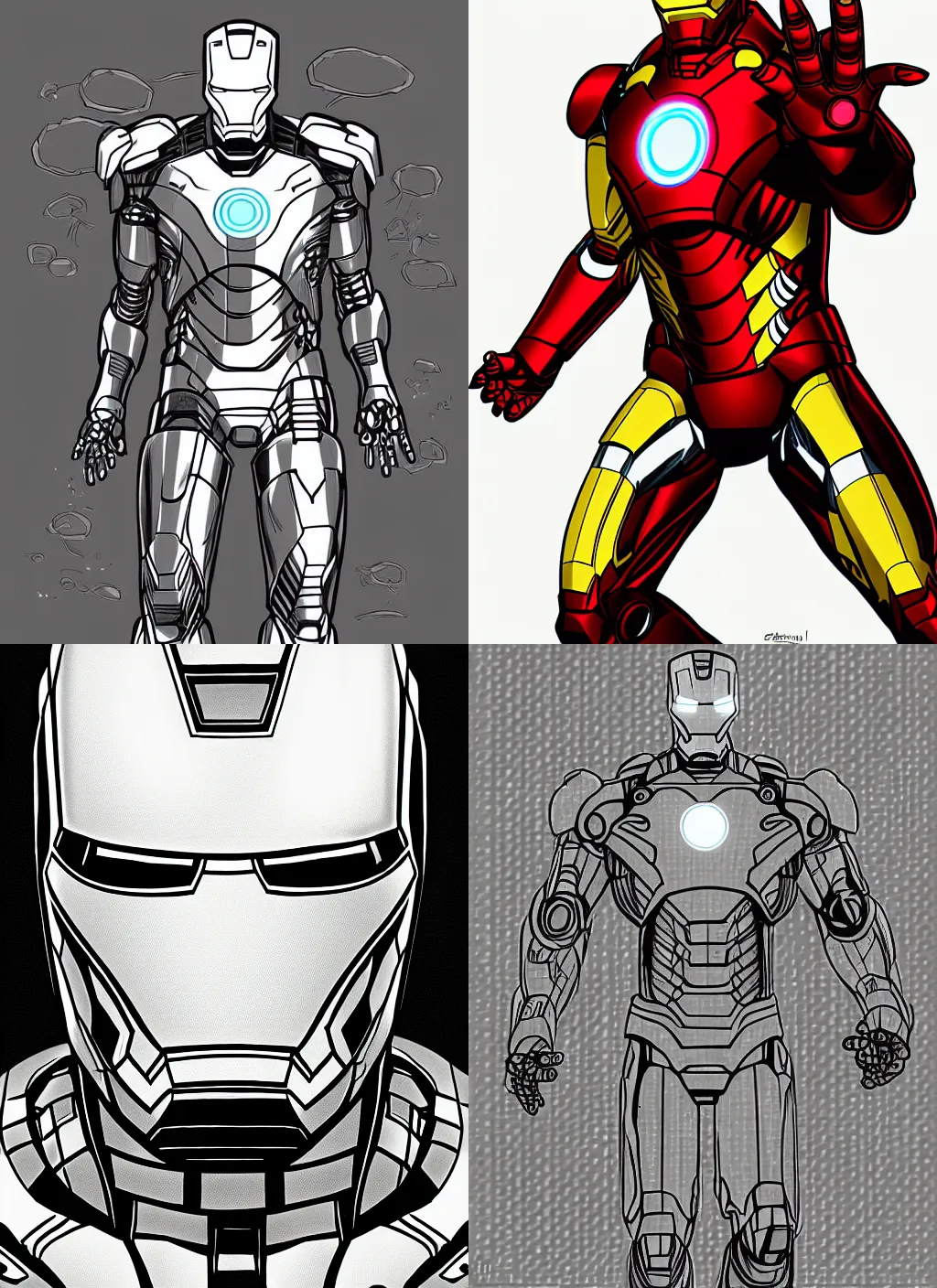 Prompt: iron man, illustration, doodle