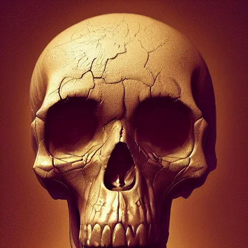 Image similar to portrait_of_a_melting_skull._intricate_abstract._intricate_artwork._by_Tooth_Wu_wlop_beeple_dan_mumford._octane_render_trending_on_artstat