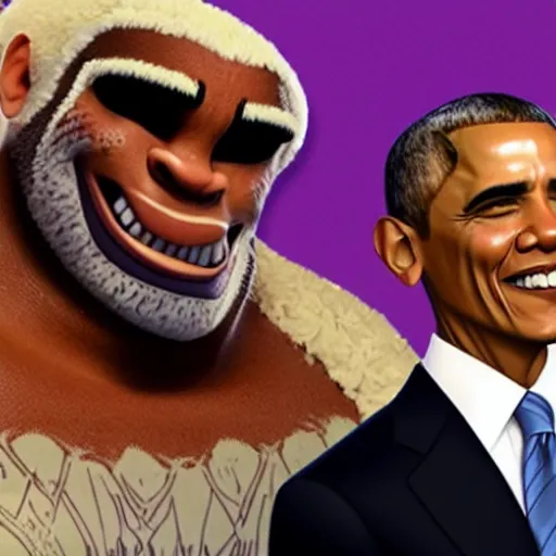 Prompt: obama in moana