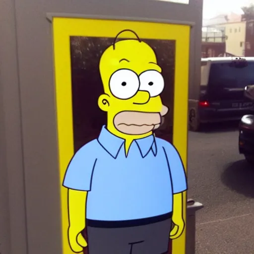 Image similar to i saw this guy the other day he looked exactly like Homer Simpson. here's the pictures