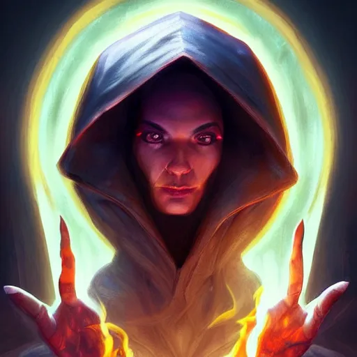 A Stunning Portrait Of A Dnd Human Wizard Forming A Stable Diffusion