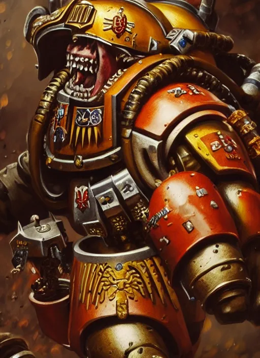 Prompt: octoberfest invite card, warhammer 4 0 k space marine drinking beer, screaming, drunk, laying on the floor, photoshoot, 4 k, hyper realistic, natural, highly detailed, digital illustration, trending in artstation, classical painting, smooth, sharp focus art by ilya repin