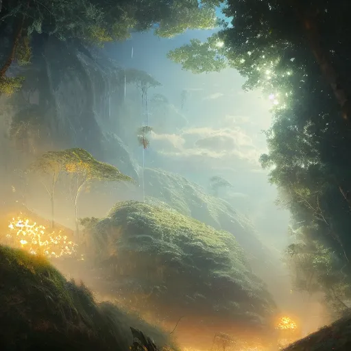 Prompt: highly detailed subjective painting outlining the most unmistakably eternally beautiful organic orchestral music in existence by greg rutkowski, by james paick, by mokoto shinkai, by hernando gaswater, 4 k resolution, octane render, vibrant uplifting color scheme