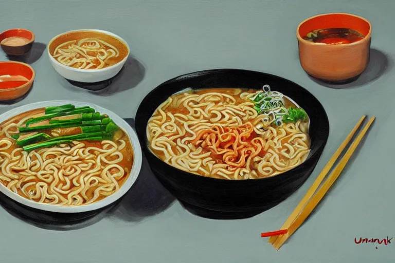 Image similar to eating ramen by uijung kim