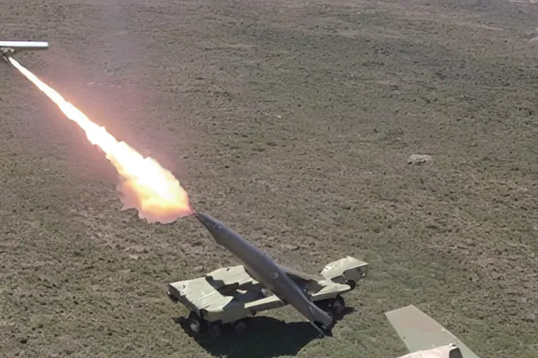 Prompt: himars rocket drops on united states