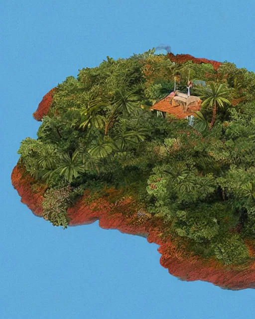 Image similar to a small island illustration by quentin mabille