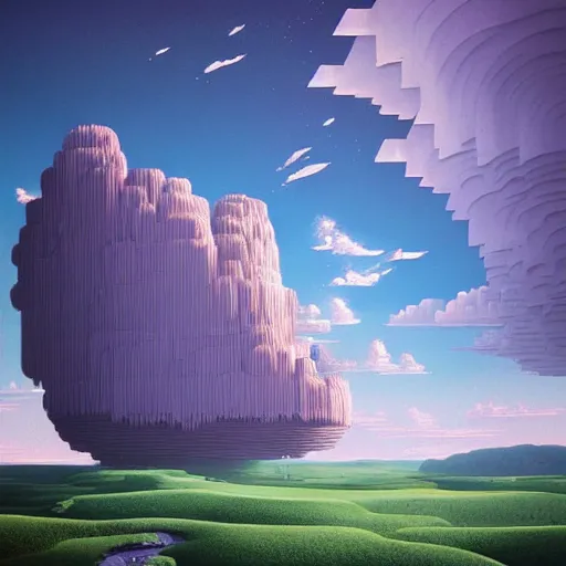 Image similar to A Landscape by Beeple and Rob Gonsalves