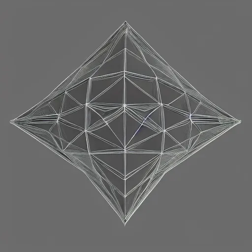 Prompt: serpinksy tetrahedron, fractal, triangles inside of triangles, 3 d render