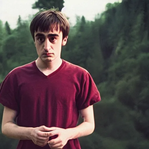 Image similar to 35mm film still of Daniel Radcliff