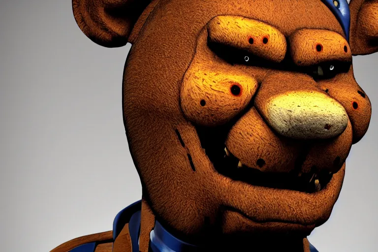 Image similar to a photo of freddy fazbear, photorealistic, 8 k, horror