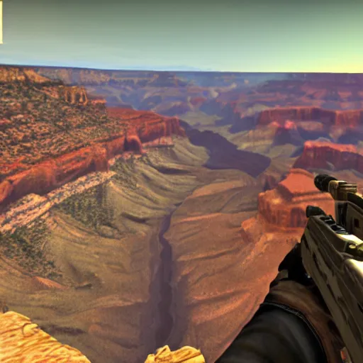 Image similar to grand canyon in counterstrike : global offensive, in - game screenshot