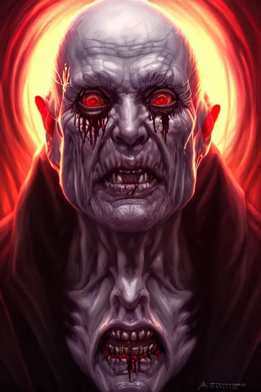 Image similar to dying rotting evil Priest portrait by Artgerm and WLOP