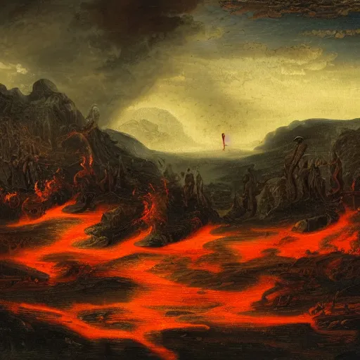 Image similar to Hell and Heaven landscape