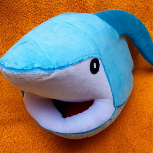 Image similar to HD, A happy dolphin, plush doll, 8k