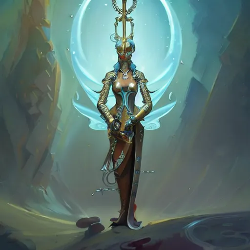 Image similar to a shiney metalic intricate detailed magical sword, concept art by peter mohrbacher, featured on polycount, art nouveau, polycount, artstation hq, artstation hd