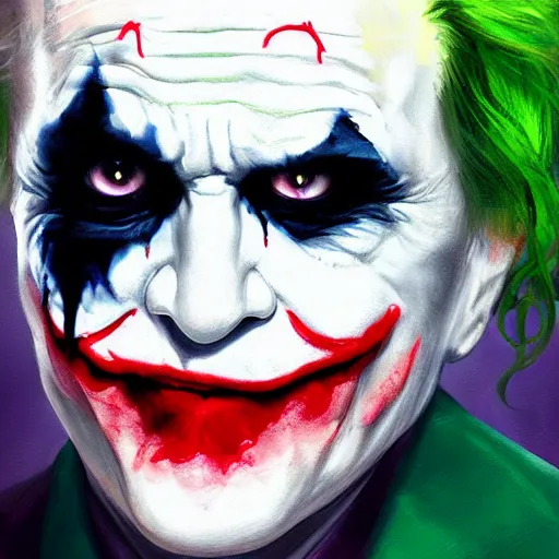 Image similar to joker, paint by wlop