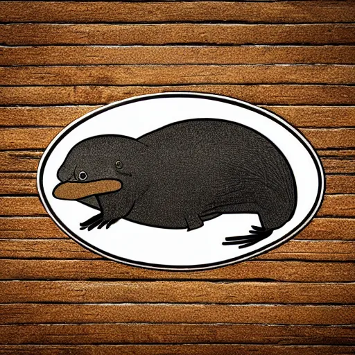 Image similar to platypus, logo style