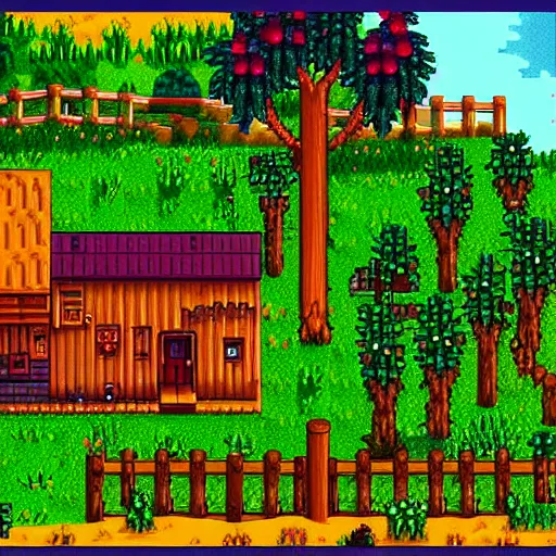 Image similar to “stardew valley concept art of a car”