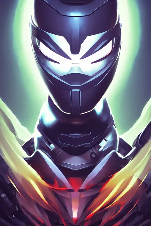 Image similar to epic mask helmet robot ninja portrait stylized as fornite style game design fanart by concept artist gervasio canda, behance hd by jesper ejsing, by rhads, makoto shinkai and lois van baarle, ilya kuvshinov, rossdraws global illumination radiating a glowing aura global illumination ray tracing hdr render in unreal engine 5