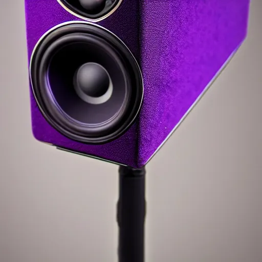 Prompt: purple funktion 1 speaker stack, depth of field, photorealistic render, XF IQ4, 150MP, 50mm, F1.4, ISO 200, 1/160s, natural light