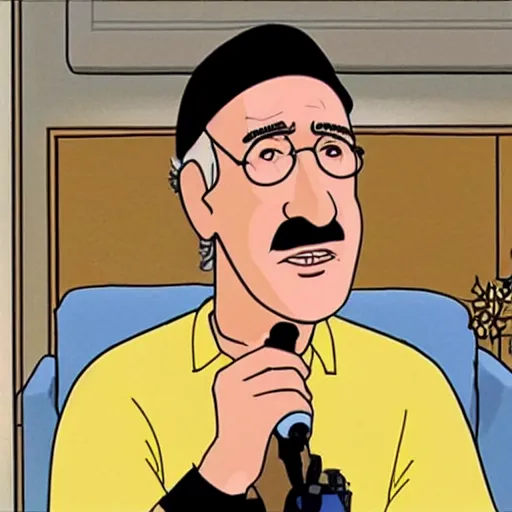 Image similar to Larry David speaking on the phone in King of the Hill