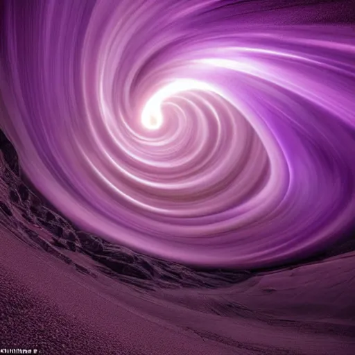 Image similar to amazing photo of a purple tornado in the shape of a vortex by marc adamus, digital art, beautiful dramatic lighting