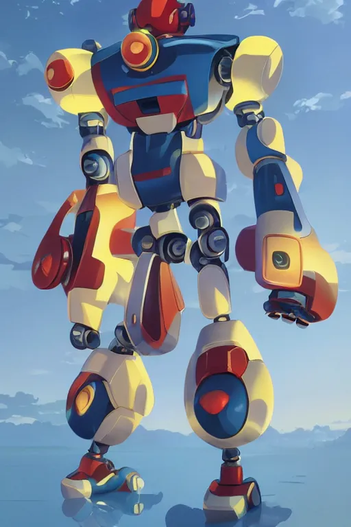 Image similar to metabots medabots medarotto medarot robot minimalist comics, behance hd by jesper ejsing, by rhads, makoto shinkai and lois van baarle, ilya kuvshinov, rossdraws global illumination ray tracing hdr radiating a glowing aura