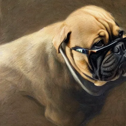 Image similar to A dog that looks like Wilford Brimley, by Sir James Guthrie, hyperrealism