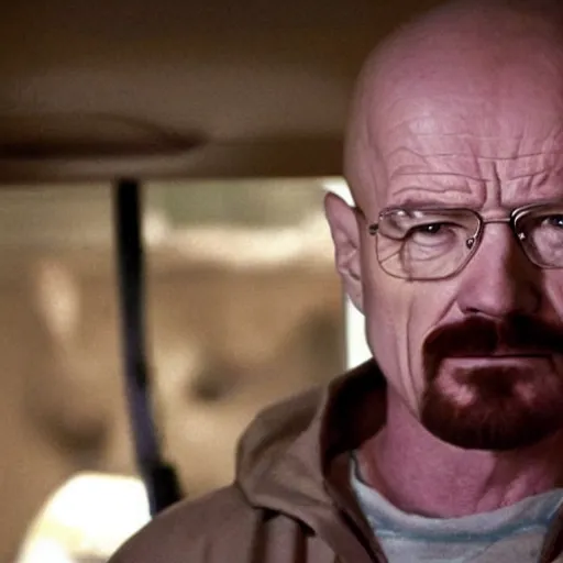 Image similar to walter white starring as a ghost in the movie ghost busters