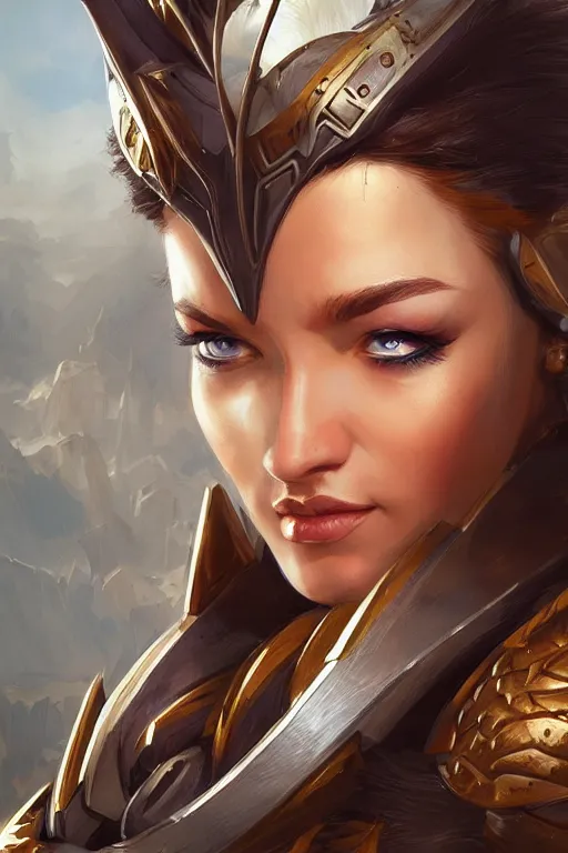 Image similar to amazon valkyrie athena, d & d, fantasy, portrait, highly detailed, headshot, digital painting, trending on artstation, concept art, sharp focus, illustration, art by artgerm and greg rutkowski and magali villeneuve