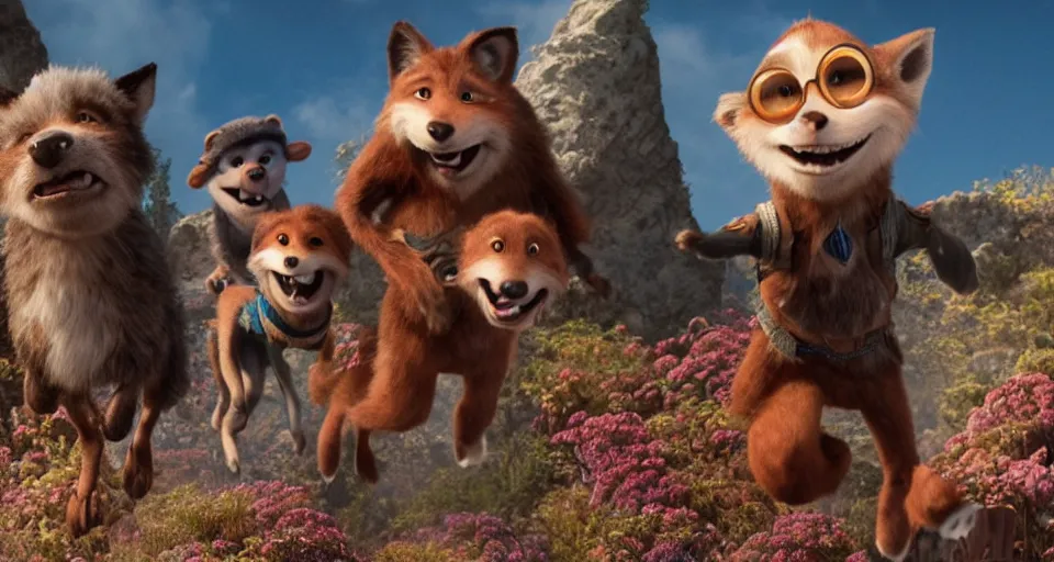 Image similar to film still from the new live - action adventure movie. sfx. ilm, laika, dreamworks, imageworks, rhythm & hues, weta, blur studio, animal logic, fox's blue sky studios, sony pictures animation.