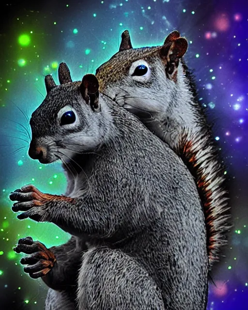 Image similar to a cybertronic squirrel terminator, leds, high detail, sharp, studio, metal, digital art, bionic