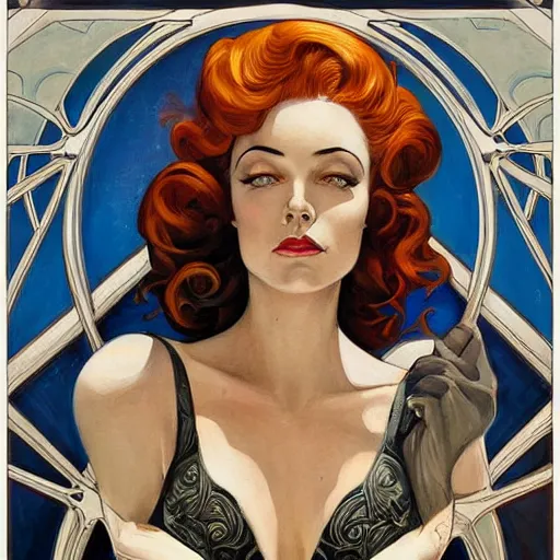 Image similar to a streamline moderne, ( art nouveau ), ( dieselpunk ) painting in the style of charlie bowater, and in the style of donato giancola, and in the style of charles dulac. symmetry, smooth, sharp focus, semirealism, intricate symmetrical ultrafine background detail.