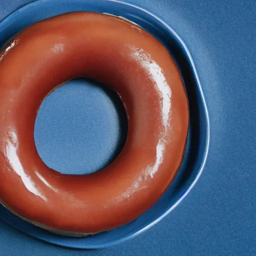 Image similar to Perfectly circular donut!!!!! in the style of a blueberry!!!!!!, trending on artstation, 4k, 8k, professional photography, overhead shot, 35mm lens