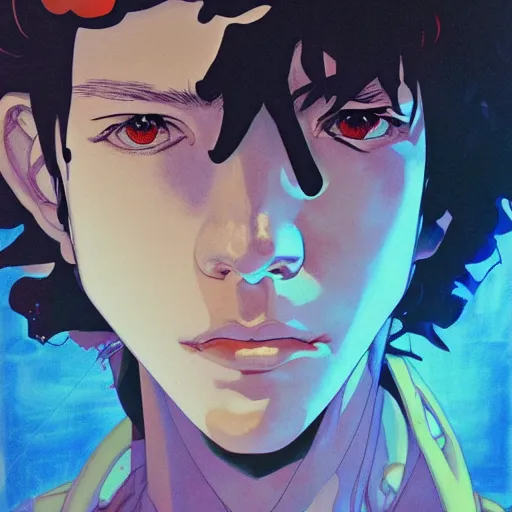 Prompt: citizen portrait soft light painted by james jean and katsuhiro otomo and erik jones, inspired by cowboy bebop anime, smooth face feature, intricate oil painting, high detail illustration, sharp high detail, manga and anime 1 9 9 9