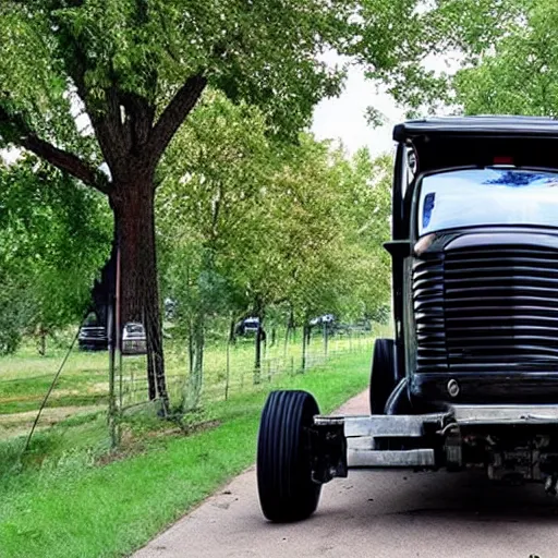 Image similar to The fartomobile, fart powered black tractor with toilet seat and skull