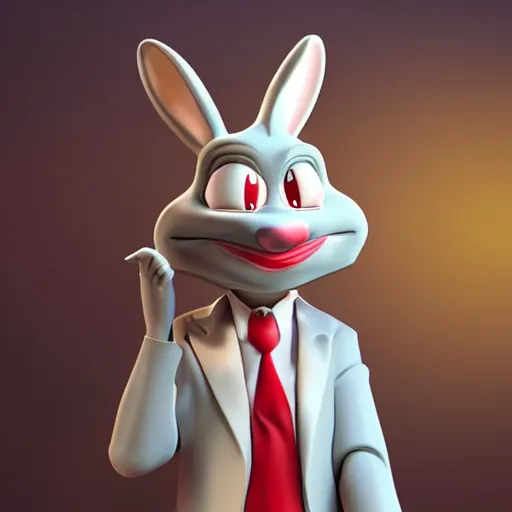 Prompt: roger rabbit as a real person, photorealistic, cinematic