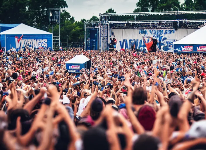 Image similar to photo still of mother teresa on stage at vans warped tour!!!!!!!! at age 4 8 years old 4 8 years of age!!!!!!! throwing roseries to the crowd, 8 k, 8 5 mm f 1. 8, studio lighting, rim light, right side key light