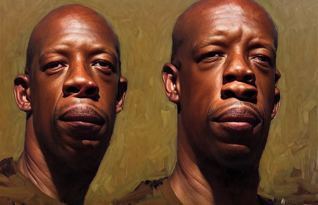 Prompt: portrait of ian wright!!!!!!!!!!!!!!!!!!!!!!!!!!!, detailed face, detailed painting, epic lighting, by ilya repin, phil hale and kent williams