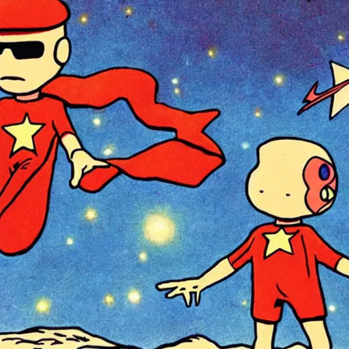 Image similar to starman from earthbound