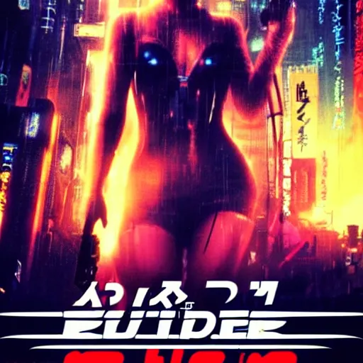 Image similar to an anime cute girl in blade runner 2047