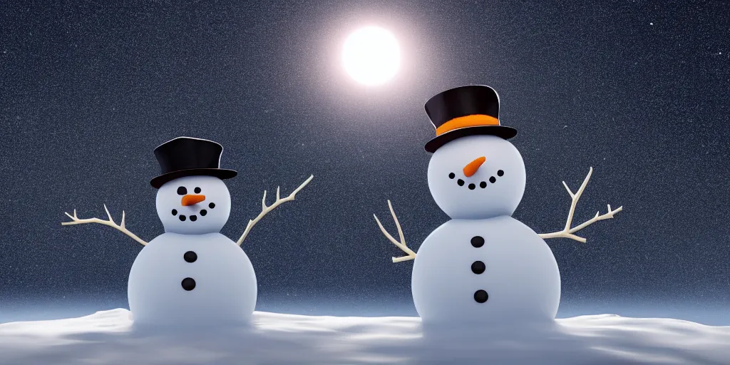 Image similar to a snowman standing on top of the sun. cinematic, dramatic, atmospheric, extremely coherent, 8 k, space