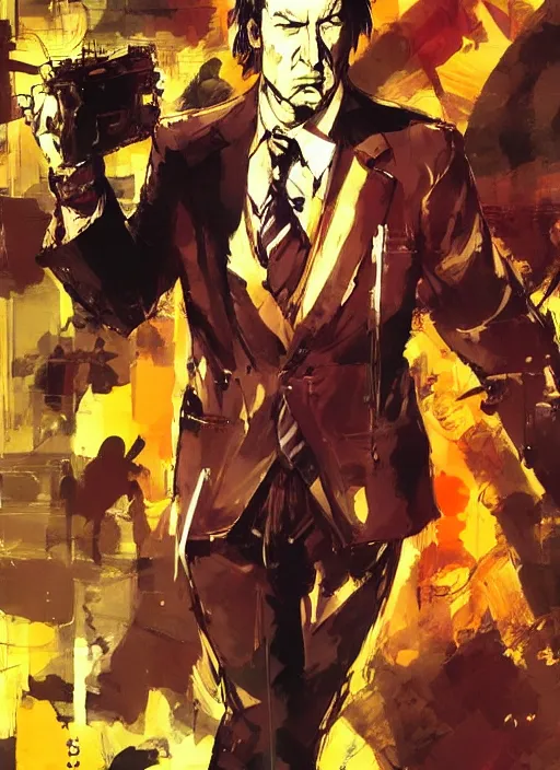 Image similar to saul goodman, yoji shinkawa