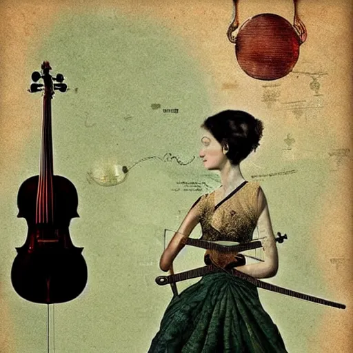 Image similar to woman with cello shape body by catrin welz - stein