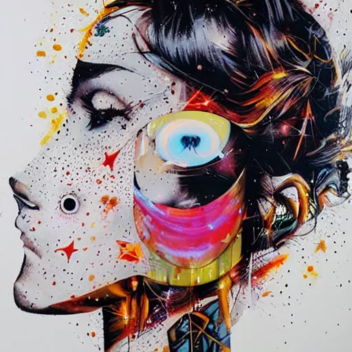 Prompt: Liminal space in outer space by Sandra Chevrier