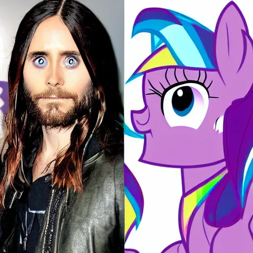 Image similar to jared leto as a my little pony character