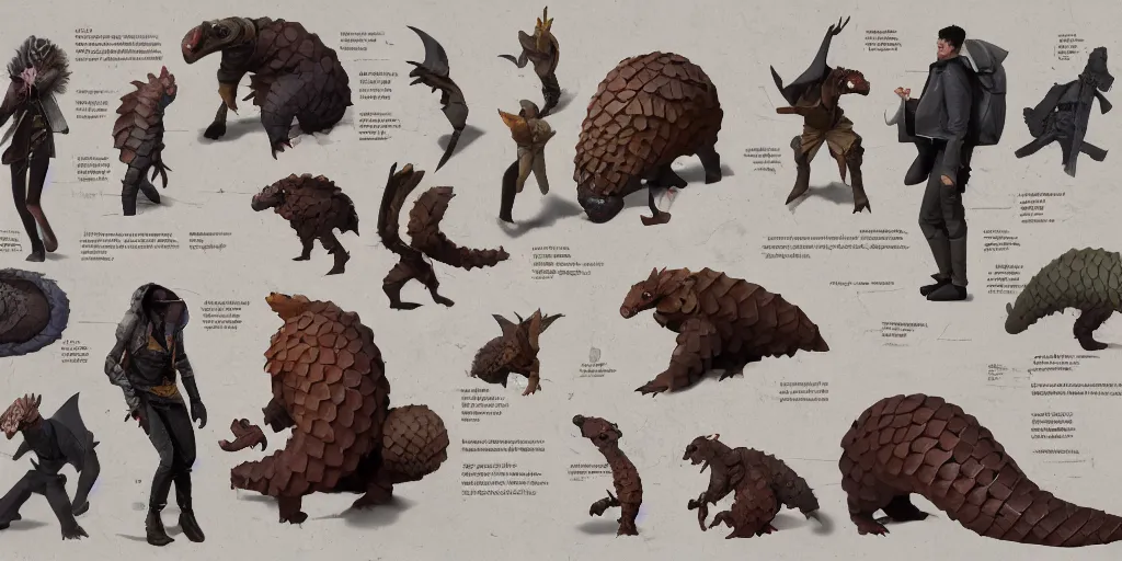 Image similar to pangolin is explaining how it done nothing and the effects of being so famous and visible to an audience, character sheet, colorful, contrast, 3 d scene, greg rutkowski, zabrocki, karlkka, jayison devadas, trending on artstation, 8 k, ultra wide angle, zenith view, pincushion lens effect