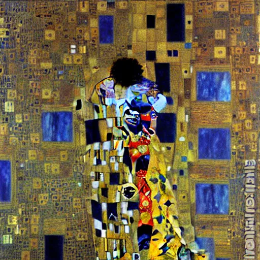 Image similar to A very detailed oil painting of a huge spaceship by Gustav Klimt